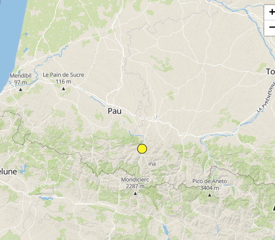 6 petits tremblements de terre proches de Pau ce week end